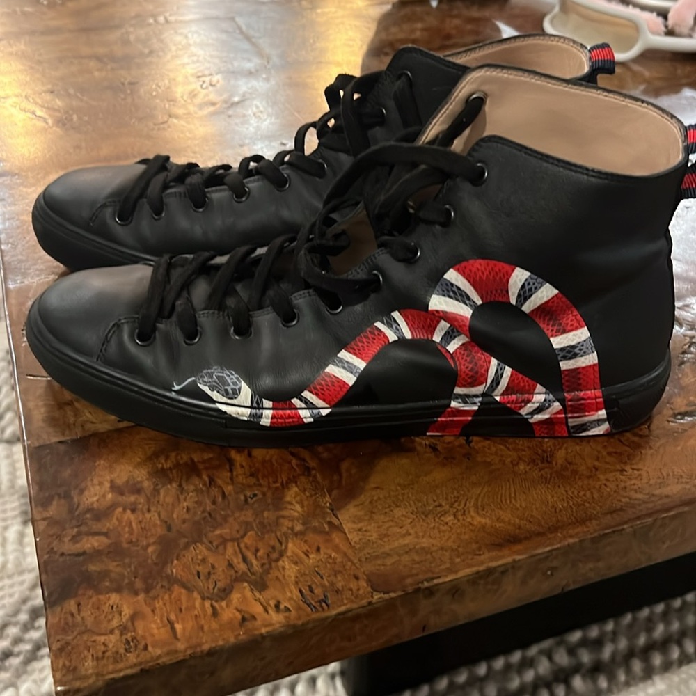 Authentic Gucci Leather High Top 'Snake'  Men
